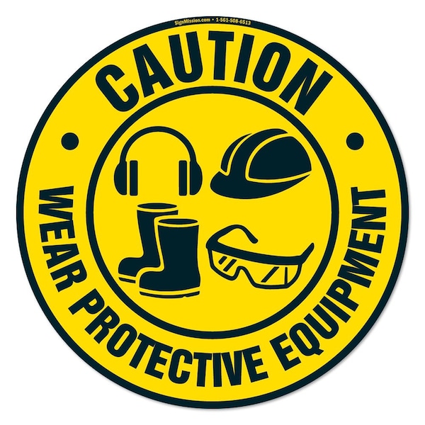 Wear Protective Equipment 4 16in Non-Slip Floor Marker, 12PK, 16 in L, 16 in H, FD-C-16-12PK-99871